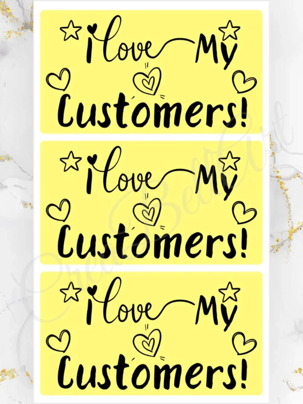 100 Thank you Stickers for Packaging | Small Business Labels